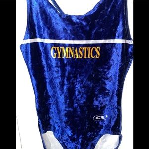 Gymnastics Leotard Olympic Rings Adult M blue gold